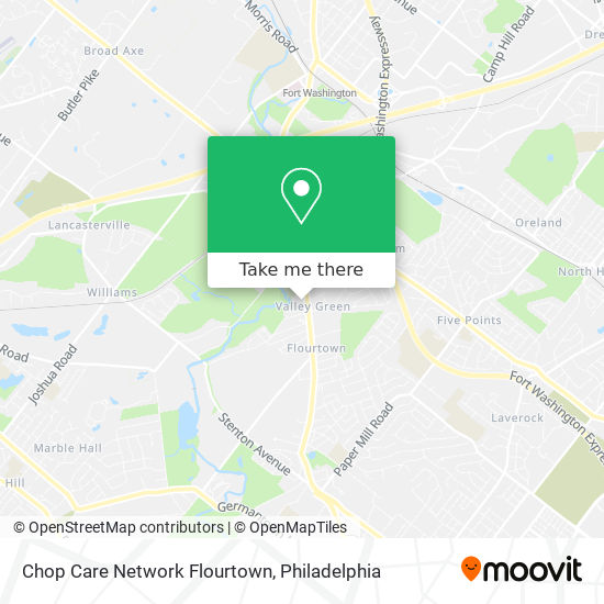 Chop Care Network Flourtown map