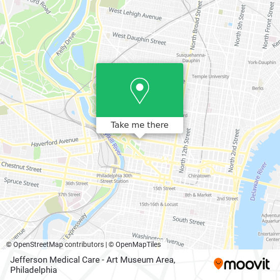 Jefferson Medical Care - Art Museum Area map