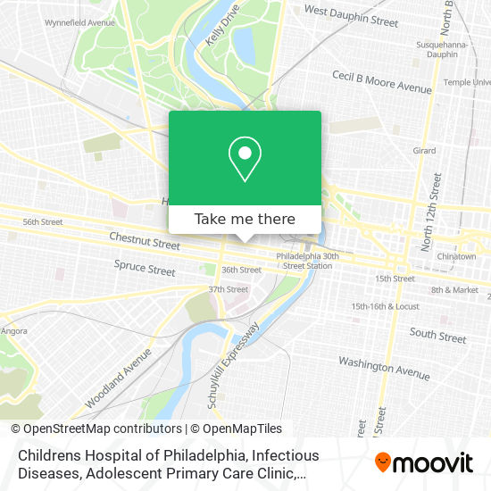 Childrens Hospital of Philadelphia, Infectious Diseases, Adolescent Primary Care Clinic map