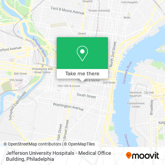 Mapa de Jefferson University Hospitals - Medical Office Building