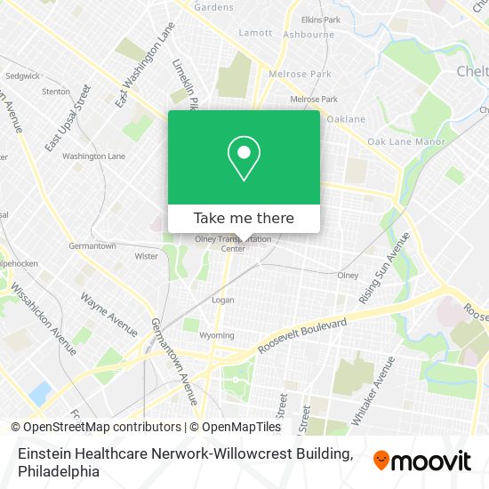Mapa de Einstein Healthcare Nerwork-Willowcrest Building