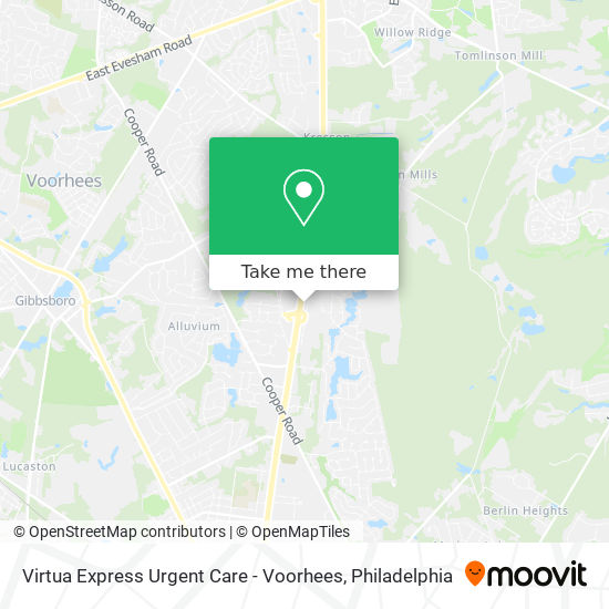 Virtua Express Urgent Care  - Voorhees map