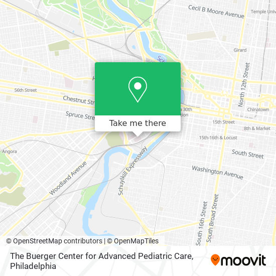 The Buerger Center for Advanced Pediatric Care map