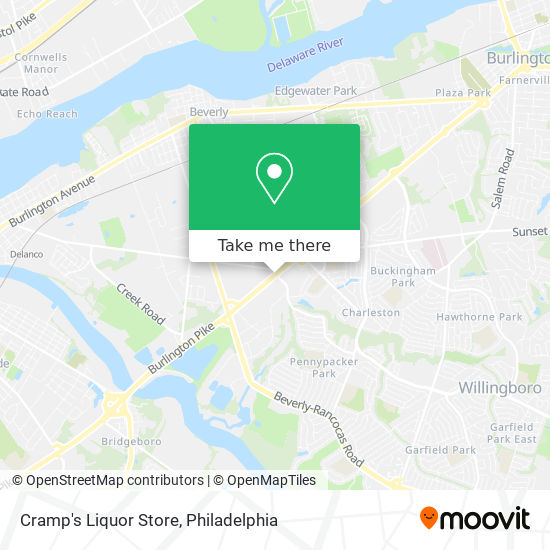 Cramp's Liquor Store map