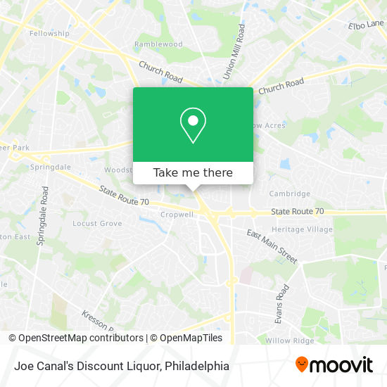 Joe Canal's Discount Liquor map