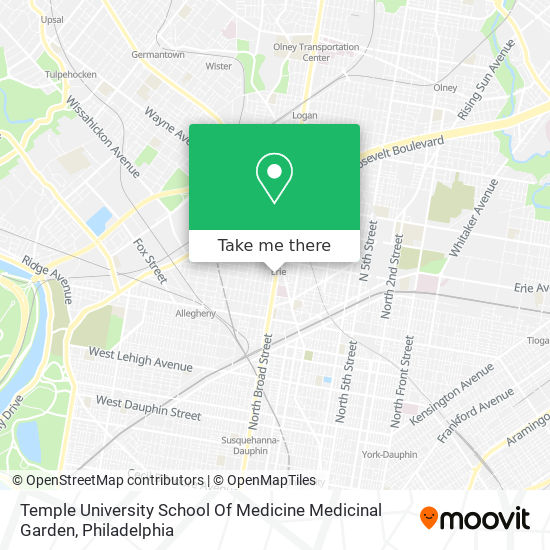 Mapa de Temple University School Of Medicine Medicinal Garden