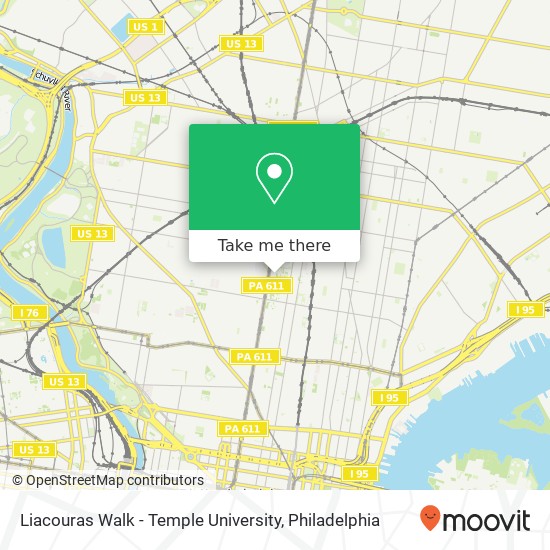 Mapa de Liacouras Walk - Temple University