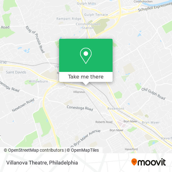 Villanova Theatre map