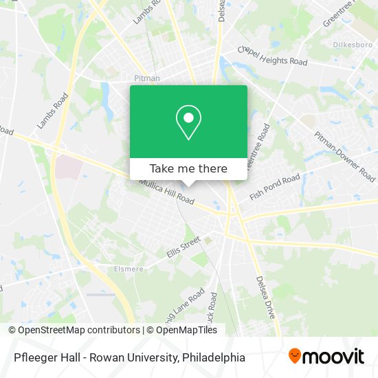 Pfleeger Hall - Rowan University map