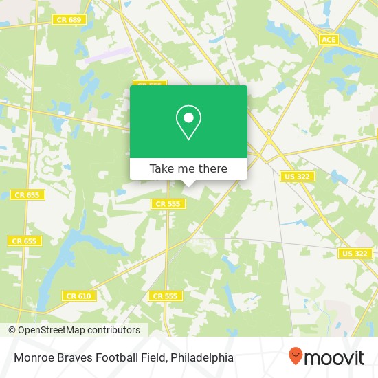 Monroe Braves Football Field map