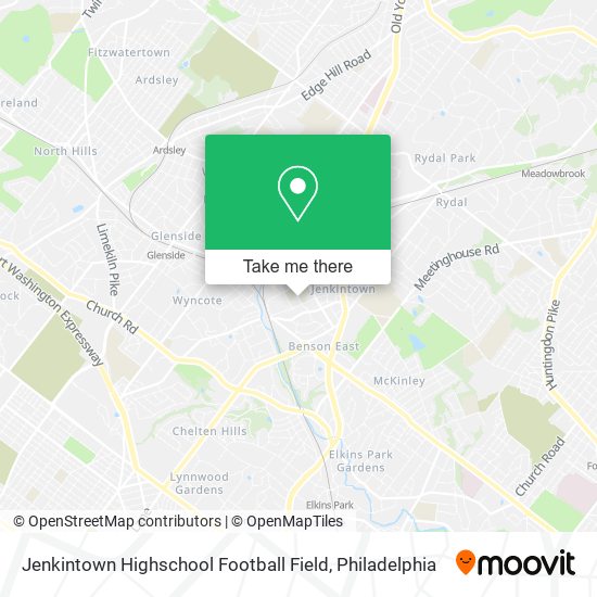 Jenkintown Highschool Football Field map