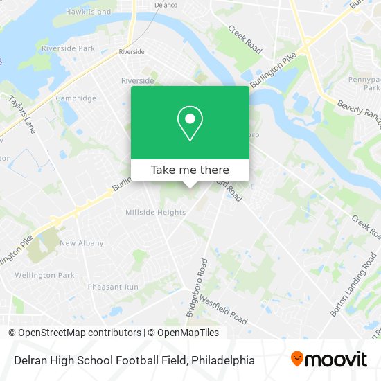 Delran High School Football Field map