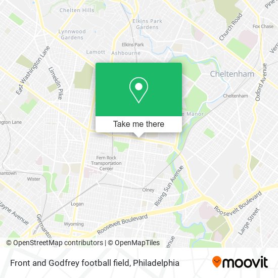 Mapa de Front and Godfrey football field