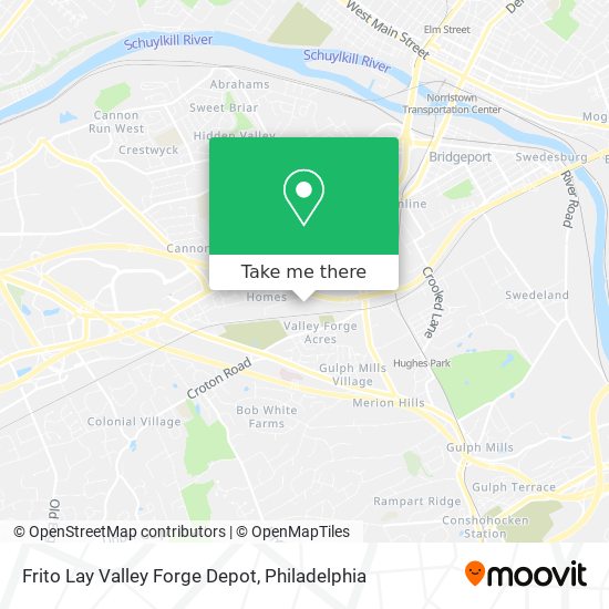 Frito Lay Valley Forge Depot map