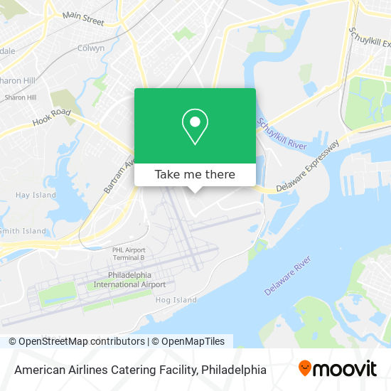 Mapa de American Airlines Catering Facility