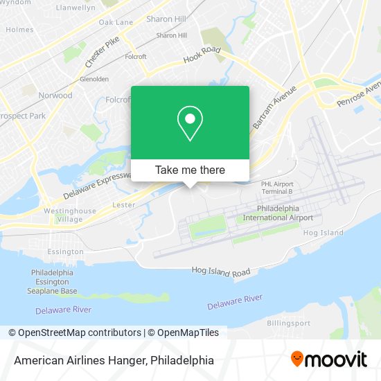 Mapa de American Airlines Hanger