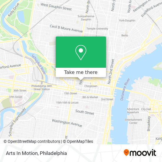 Arts In Motion map