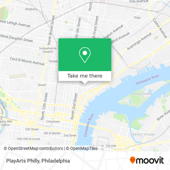 Mapa de PlayArts Philly