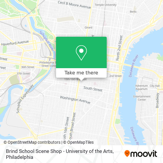 Mapa de Brind School Scene Shop - University of the Arts