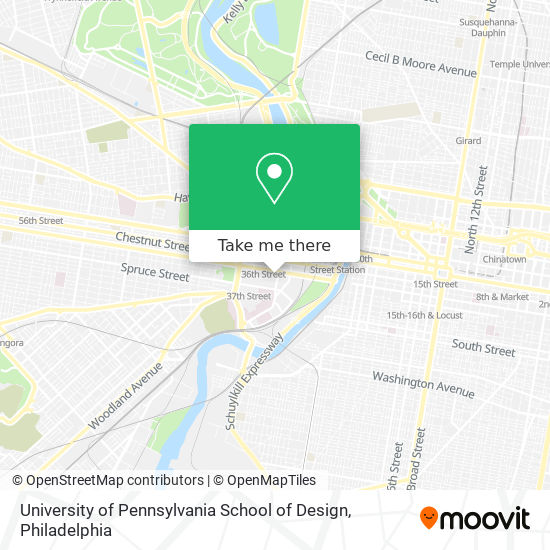University of Pennsylvania School of Design map