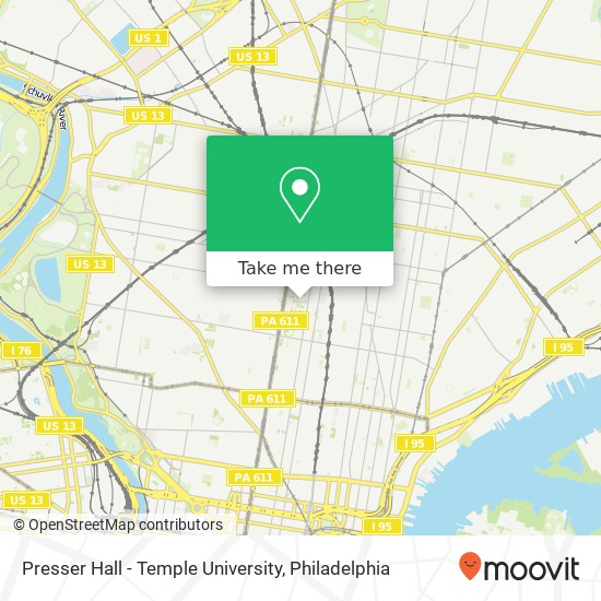 Presser Hall - Temple University map