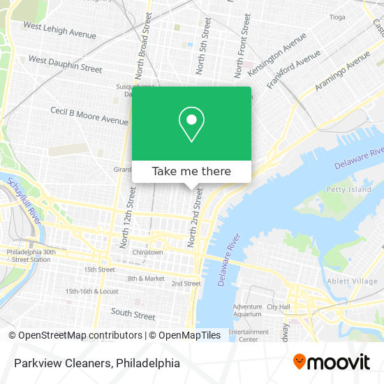 Parkview Cleaners map