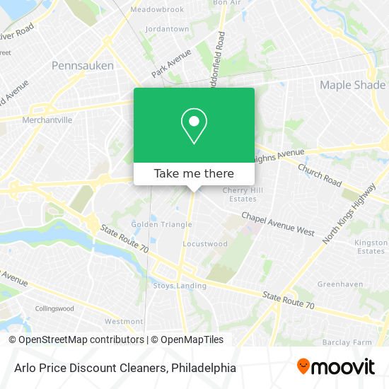 Arlo Price Discount Cleaners map