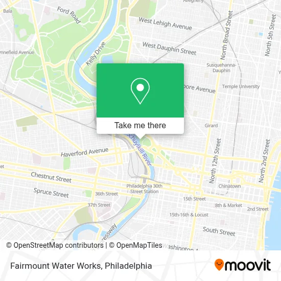 Fairmount Water Works map