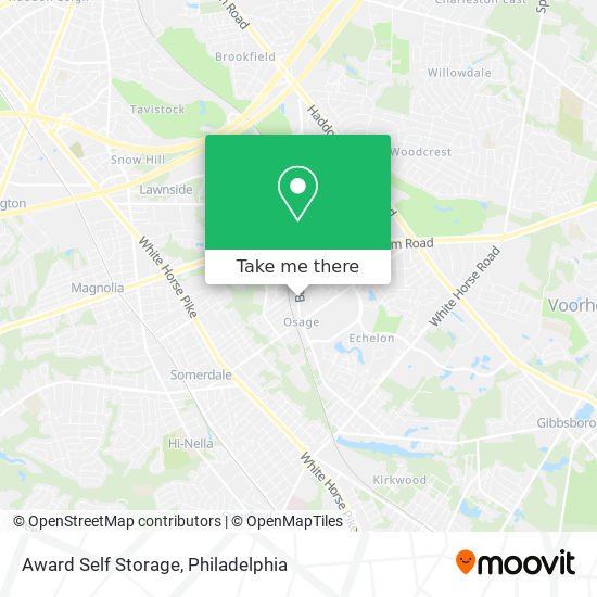 Mapa de Award Self Storage