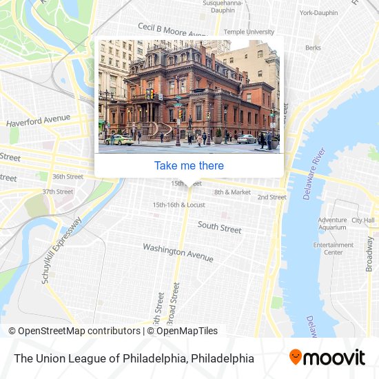 Mapa de The Union League of Philadelphia