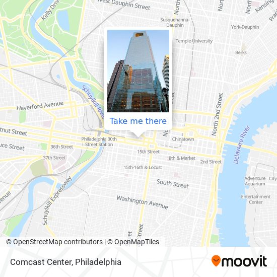 Mapa de Comcast Center