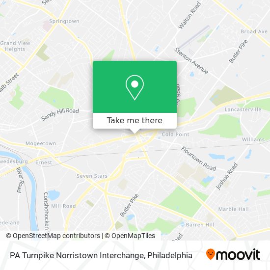 Mapa de PA Turnpike Norristown Interchange