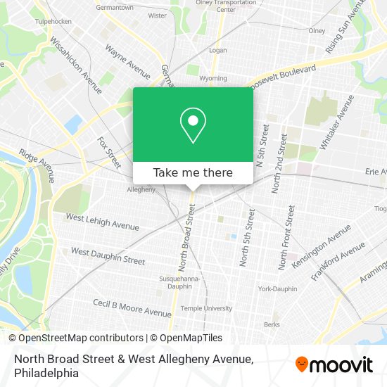 Mapa de North Broad Street & West Allegheny Avenue