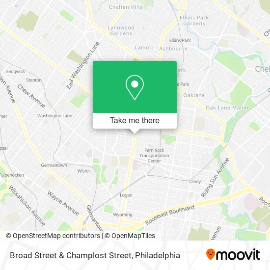 Broad Street & Champlost Street map