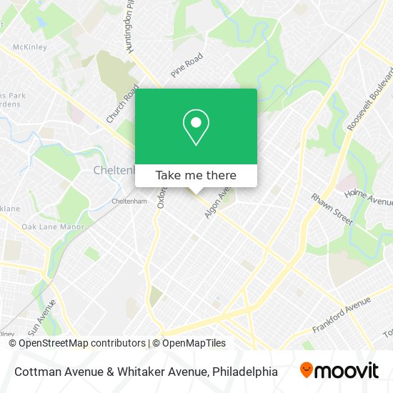 Cottman Avenue & Whitaker Avenue map