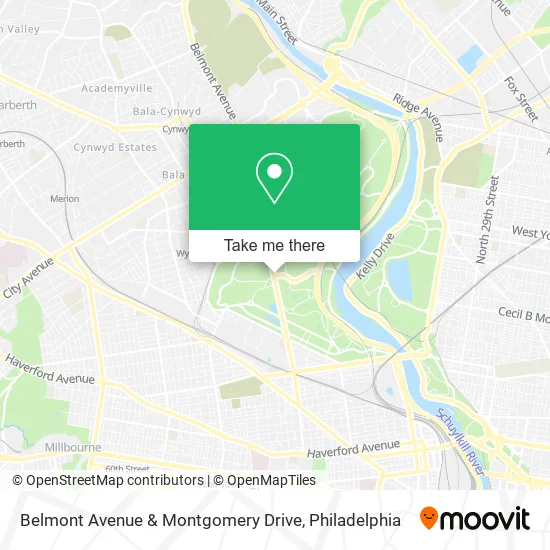 Belmont Avenue & Montgomery Drive map