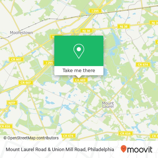 Mapa de Mount Laurel Road & Union Mill Road