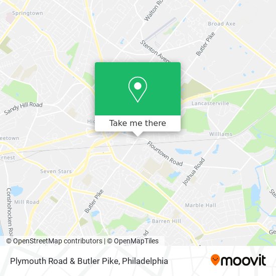 Plymouth Road & Butler Pike map