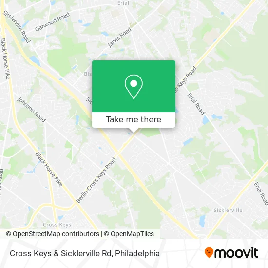 Cross Keys & Sicklerville Rd map