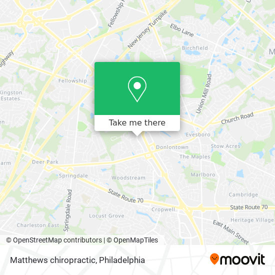 Matthews chiropractic map