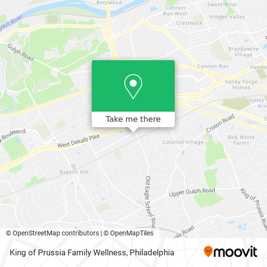 King of Prussia Family Wellness map