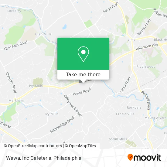 Wawa, Inc Cafeteria map