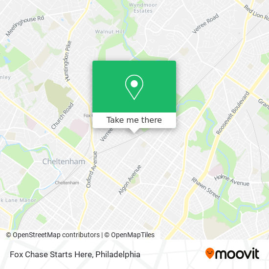 Fox Chase Starts Here map