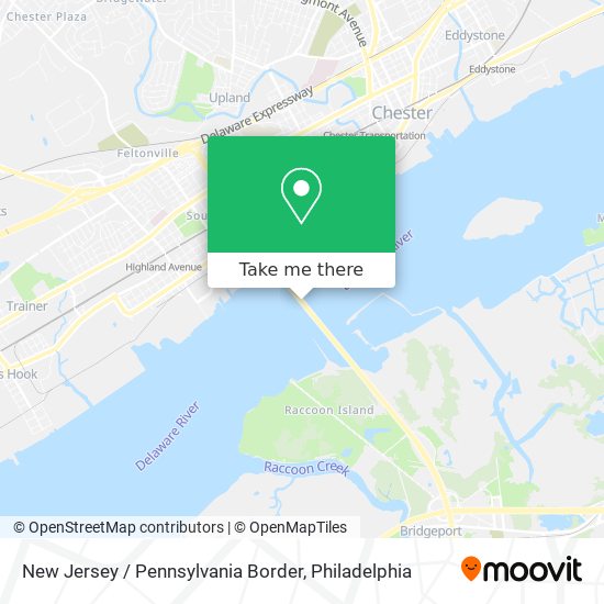 Mapa de New Jersey / Pennsylvania Border