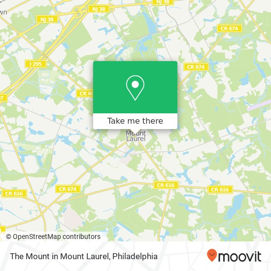 The Mount in Mount Laurel map