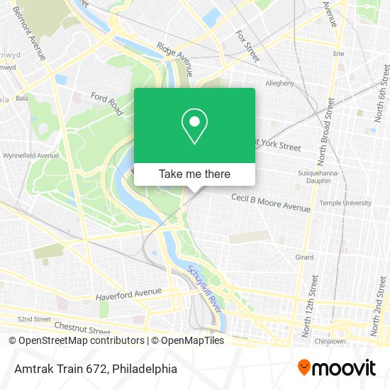Mapa de Amtrak Train 672