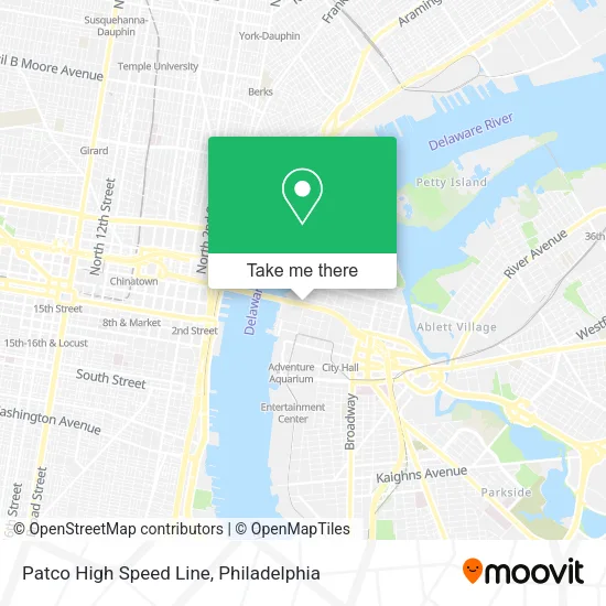 Patco High Speed Line map