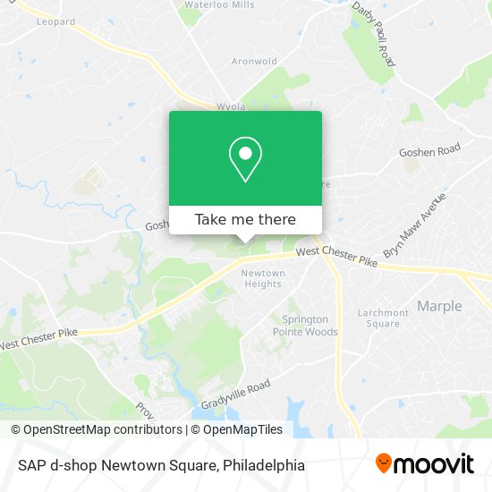 Mapa de SAP d-shop Newtown Square