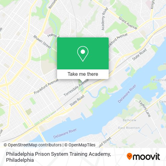 Mapa de Philadelphia Prison System Training Academy