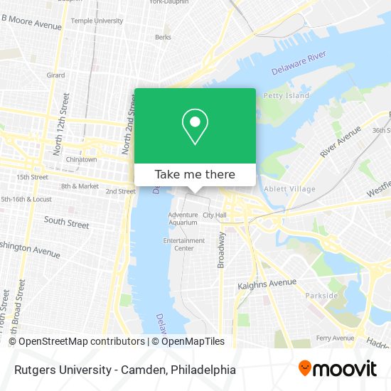 Rutgers University - Camden map